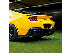 Euro Empire Auto JSL Style Rear Diffuser; Gloss Carbon Fiber (24-26 Mustang GT)