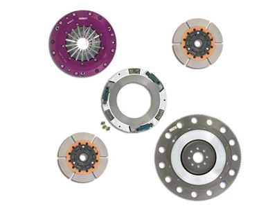 Exedy Hyper Twin Series Cerametallic Twin Disc Clutch Kit with 8-Bolt Flywheel; 26-Spline (99-Mid 01 Mustang GT; 96-04 Mustang Cobra, Mach 1)