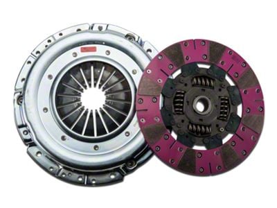 Exedy Mach 600 Stage 2 Cerametallic Clutch Kit with Cushion Button Disc, 8-Bolt Flywheel and Hydraulic Throwout Bearing; 26-Spline (07-14 Mustang GT500)
