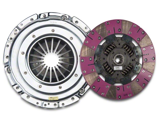 Exedy Grooved Mach 600 Stage 2 Cerametallic Clutch Kit with Hydraulic Throwout Bearing; 10-Spline (05-10 Mustang GT)