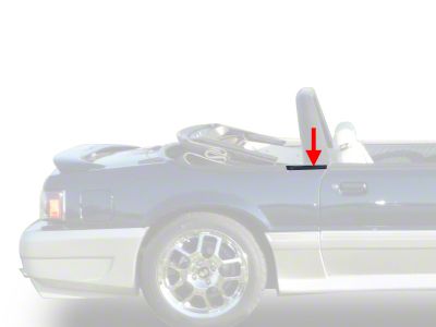 Exterior Quarter Window Belts (83-93 Mustang Convertible)
