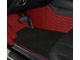Double Layer Diamond Front and Rear Floor Mats; Base Layer Red and Top Layer Black (16-24 Camaro)