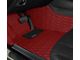 Single Layer Diamond Front and Rear Floor Mats; Full Red (10-15 Camaro)