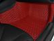 Single Layer Diamond Front and Rear Floor Mats; Full Red (10-15 Camaro)