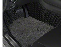 Double Layer Diamond Front and Rear Floor Mats; Base Layer Black and Top Layer Gray (08-23 Challenger)