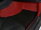 Double Layer Diamond Front and Rear Floor Mats; Base Layer Red and Top Layer Black (08-23 Challenger)