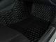 Single Layer Diamond Front and Rear Floor Mats; Black and Black Stitching (08-23 Challenger)