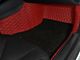 Double Layer Diamond Front and Rear Floor Mats; Base Layer Red and Top Layer Black (06-10 Charger)