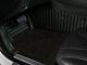 Double Layer Stripe Front and Rear Floor Mats; Base Layer Full Black and Top Layer black (06-10 Charger)