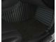 Double Layer Stripe Front and Rear Floor Mats; Base Layer Full Black and Top Layer black (06-10 Charger)