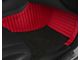 Double Layer Stripe Front and Rear Floor Mats; Base Full Red and Top Layer Black (11-23 Charger)