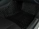 Single Layer Diamond Front and Rear Floor Mats; Black and Black Stitching (06-10 Charger)