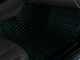 Single Layer Diamond Front and Rear Floor Mats; Black and Green Stitching (06-10 Charger)