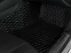 Single Layer Diamond Front and Rear Floor Mats; Black and Black Stitching (05-14 Mustang)