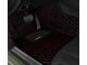 Single Layer Diamond Front and Rear Floor Mats; Black and Red Stitching (05-14 Mustang)