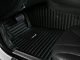 Single Layer Stripe Front and Rear Floor Mats; Full Black (15-23 Mustang)