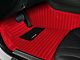 Single Layer Stripe Front and Rear Floor Mats; Full Red (05-14 Mustang)