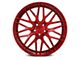 F1R F103 Candy Red Wheel; Rear Only; 19x10 (05-09 Mustang GT, V6)