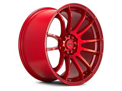 F1R F107 Candy Red Wheel; 18x8.5 (05-09 Mustang GT, V6)