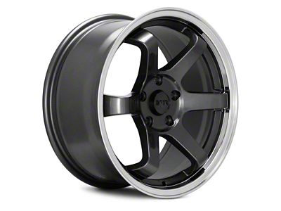 F1R F106 Gunmetal with Polished Lip Wheel; 18x8.5 (10-14 Mustang GT w/o Performance Pack, V6)