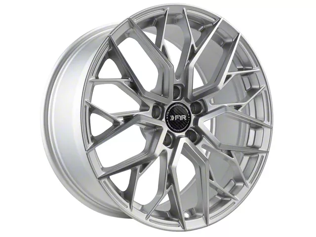 F1R FS3 Machined Silver Wheel; 19x8.5 (10-14 Mustang GT w/o Performance Pack, V6)