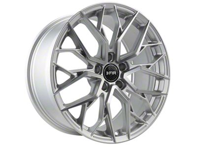 F1R FS3 Machined Silver Wheel; Rear Only; 20x10 (10-14 Mustang)