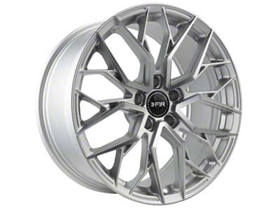 F1R FS3 Machined Silver Wheel; Rear Only; 20x10 (2024 Mustang)