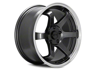 F1R F106 Gunmetal with Polished Lip Wheel; 18x8.5; 35mm Offset (94-98 Mustang)