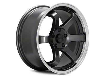 F1R F106 Gunmetal with Polished Lip Wheel; 17x8; 35mm Offset (99-04 Mustang)