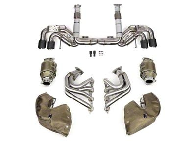 Fabspeed Motorsport Street Performance Package with Supersport Exhaust System; Satin Black Tips (20-25 Corvette C8 E-Ray, Stingray)