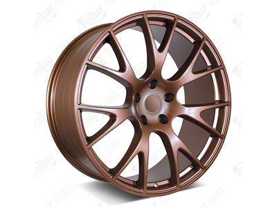 Factory Style Wheels Hellcat Style Matte Bronze Wheel; Rear Only; 22x10; 18mm Offset (11-23 RWD Charger, Excluding Widebody)