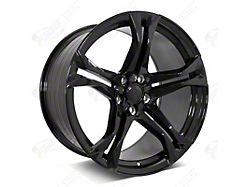 1LE Split Style Gloss Black Wheel; Rear Only; 20x11; 43mm Offset (10-15 Camaro)