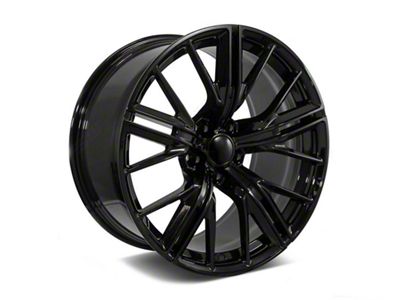 Factory Style Wheels ZL Mesh Style Gloss Black Wheel; Rear Only; 20x11; 43mm Offset (10-15 Camaro)