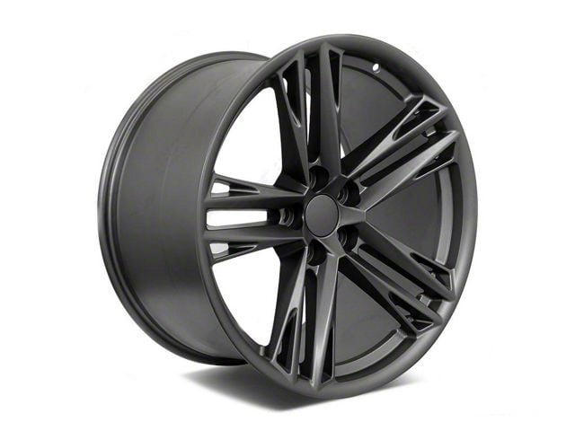 Factory Style Wheels ZL Split Style Matte Gunmetal Wheel; Rear Only; 20x11 (10-15 Camaro)