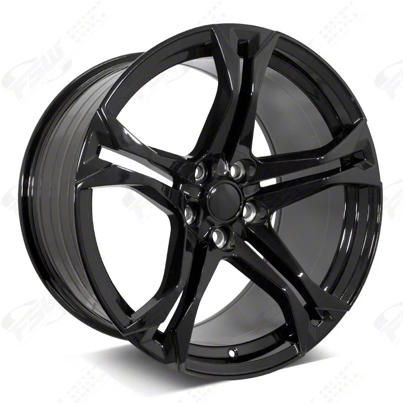Spec-1 Camaro SP-73 Gloss Black and Red Undercut Wheel; 18x8