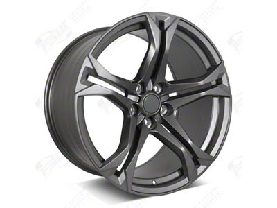 1LE Split Style Matte Gunmetal Wheel; Front Only; 20x10; 23mm Offset (16-24 Camaro)