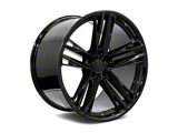ZL Split Style Gloss Black Wheel; Rear Only; 20x11; 43mm Offset (16-24 Camaro)