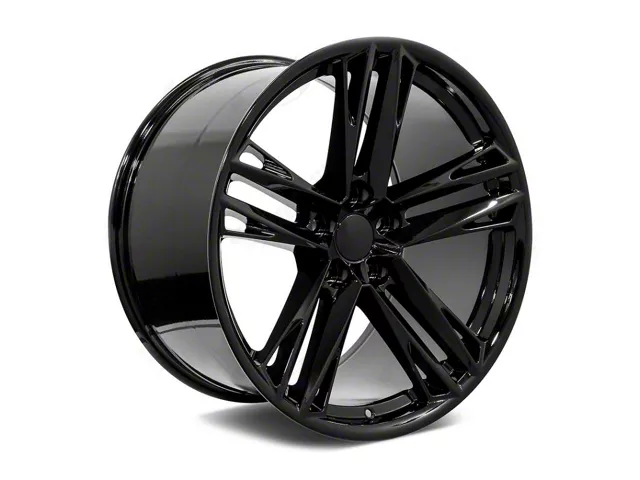 Factory Style Wheels ZL Split Style Gloss Black Wheel; Rear Only; 20x11 (16-24 Camaro)