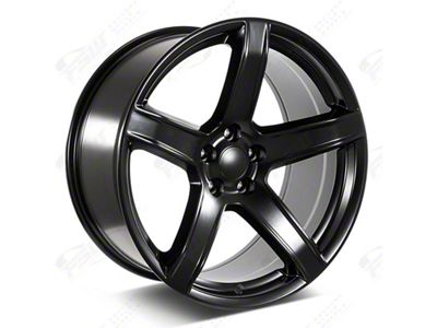 Factory Style Wheels HR2 Hellraiser Style Satin Black Wheel; 22x9.5; 18mm Offset (08-23 RWD Challenger, Excluding Widebody)