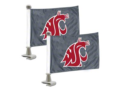 Ambassador Flags with Washington State University Logo; Gray (Universal; Some Adaptation May Be Required)