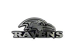 Baltimore Ravens Molded Emblem; Chrome (Universal; Some Adaptation May Be Required)