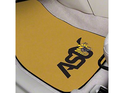 Carpet Front Floor Mats with Alabama State University Logo; Yellow (Universal; Some Adaptation May Be Required)