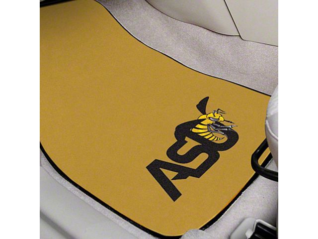 Carpet Front Floor Mats with Alabama State University Logo; Yellow (Universal; Some Adaptation May Be Required)