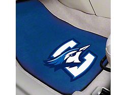 Carpet Front Floor Mats with Creighton University Logo; Blue (Universal; Some Adaptation May Be Required)