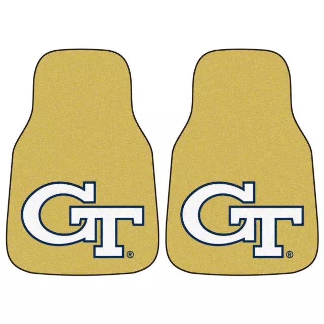 Camaro Carpet Front Floor Mats with Georgia Tech Logo; Gold (Universal ...