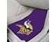 Carpet Front Floor Mats with Minnesota Vikings Logo; Purple (Universal; Some Adaptation May Be Required)
