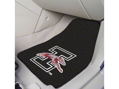 Carpet Front Floor Mats with University of Indianapolis Logo; Black (Universal; Some Adaptation May Be Required)