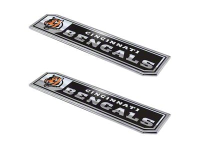 Cincinnati Bengals Embossed Emblems; Black (Universal; Some Adaptation May Be Required)