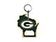Keychain Bottle Opener with Green Bay Packers Logo; Green