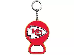 Keychain Bottle Opener with Kansas City Chiefs Logo; Red